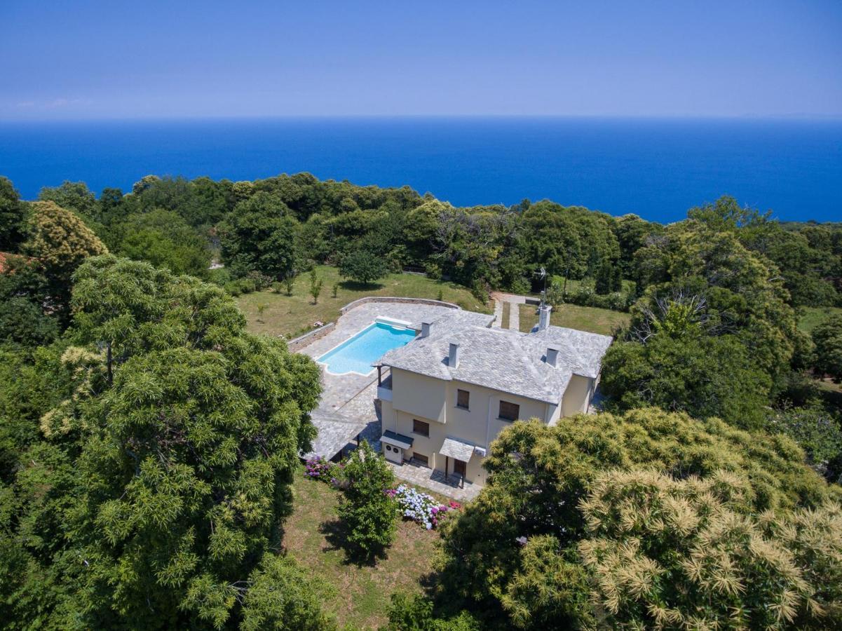 Luxury Villa With Pool In Tsagarada Exteriör bild