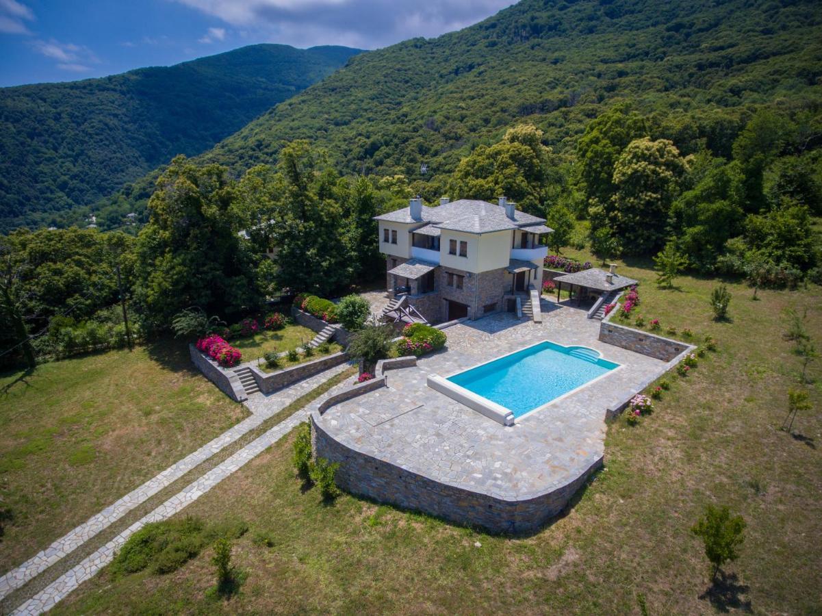 Luxury Villa With Pool In Tsagarada Exteriör bild