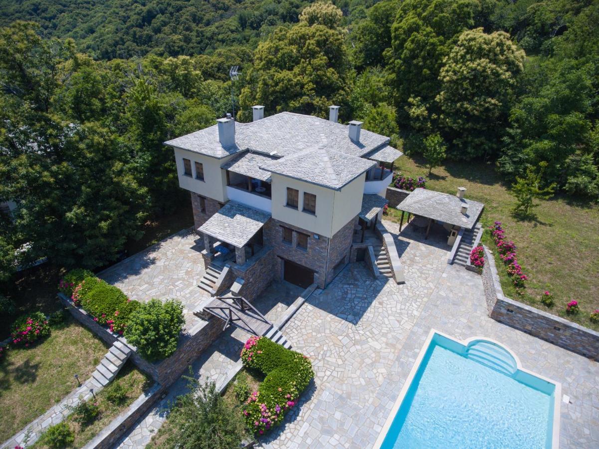 Luxury Villa With Pool In Tsagarada Exteriör bild