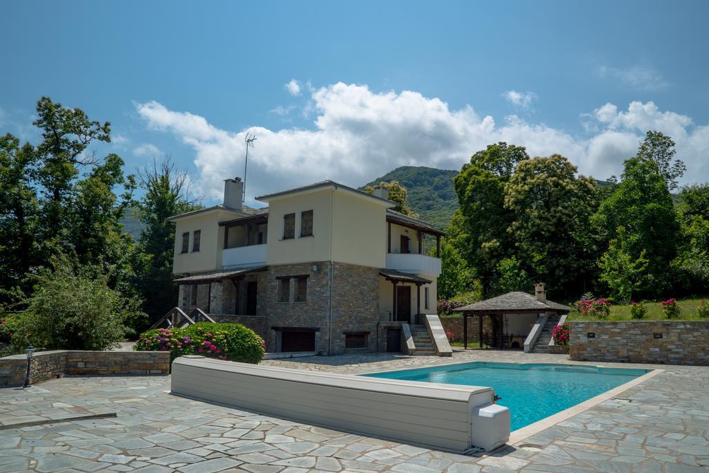Luxury Villa With Pool In Tsagarada Exteriör bild